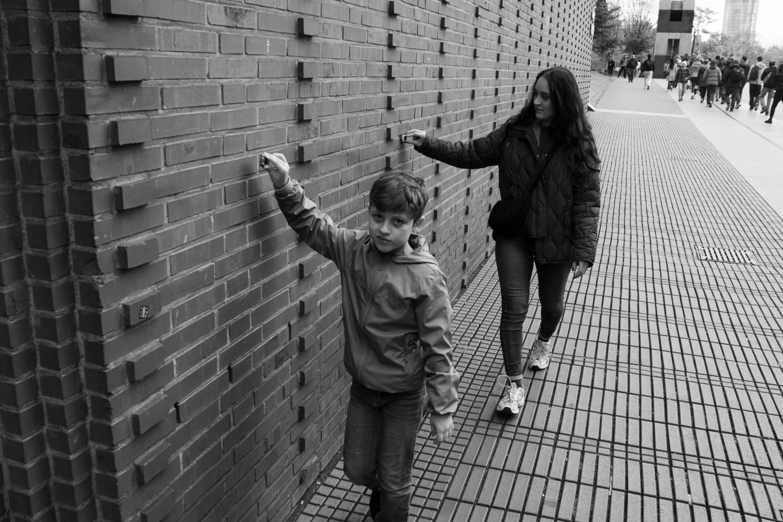 NRW An adult mimicking a child